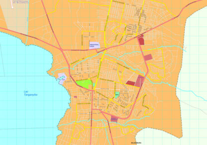 Bujumbura vector map. Eps Africa City Map. Illustrator Vector Maps ...