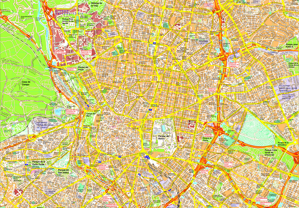 Madrid Vector map | Order and download Madrid Vector map