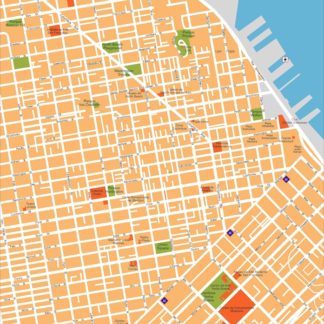 San Francisco vector map. Eps Illustrator Vector City Maps USA America ...