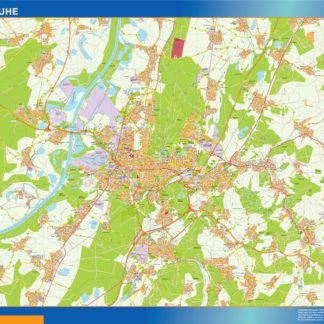 karlsruhe karte illustrator mapa EPS | Order and download karlsruhe ...